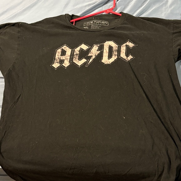 AC/DC Tops - AC/DC Black Tee with Bold Logo XL